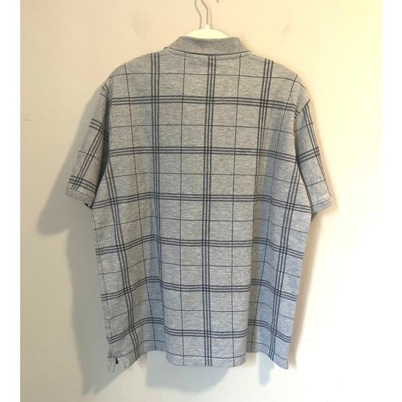 NWOT G-STAR RAW Polo Grey Checkered Embroidered Logo Men's sz. XL Slim Fit - Picture 2 of 8